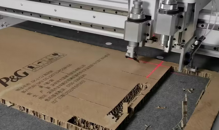 Honeycomb paper box cutting